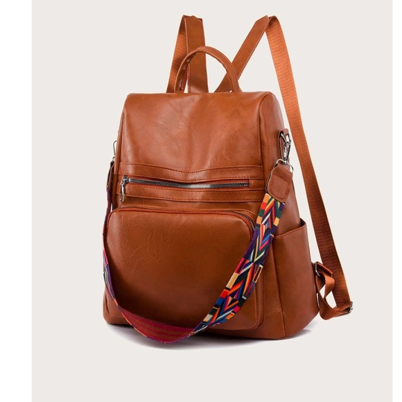 Bellanblue Handbags - Luxe Vegan Leather Zipper Back pack